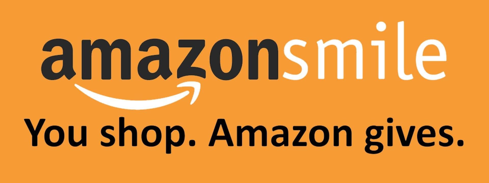 Amazon logo and caption.